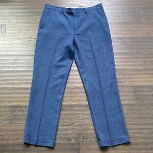 JOSEPH ABBOUD Classic Navy Dress Pants Mens Sz 34 Heathered Navy Midweight